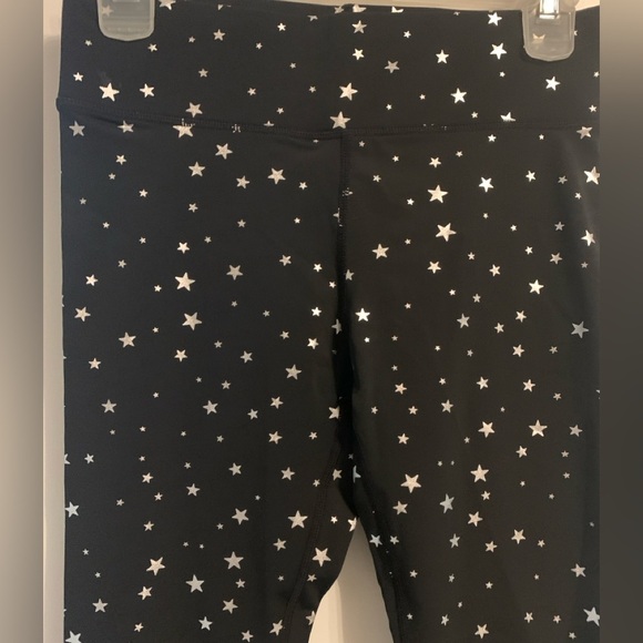 Terez Athletic Tights, X-Small, NWT, Black with Silver Stars. - Picture 2 of 4